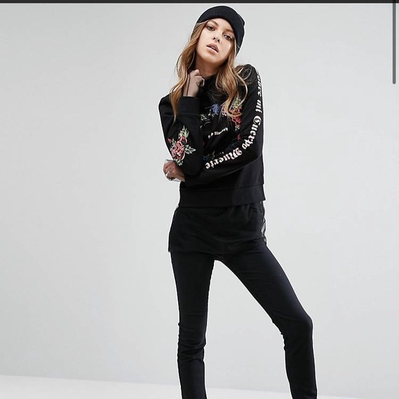 Cheap Monday Floral Slogan Sweatshirt - Picture 2 of 4